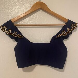 Beach Riot Celestial Ruffled Bikini Top